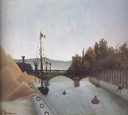 Henri Rousseau View of the Footbridge of Passy USA oil painting artist